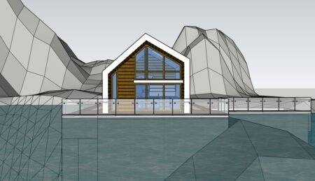 Modern Lake House Sketchup Model