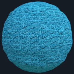 Blue hand knitted Pbr Texture