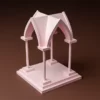 low poly gothic architecture 3d model