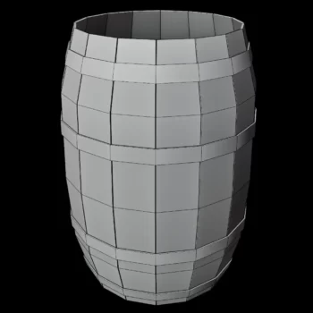 Barrel Low Poly By 3DHEVEN